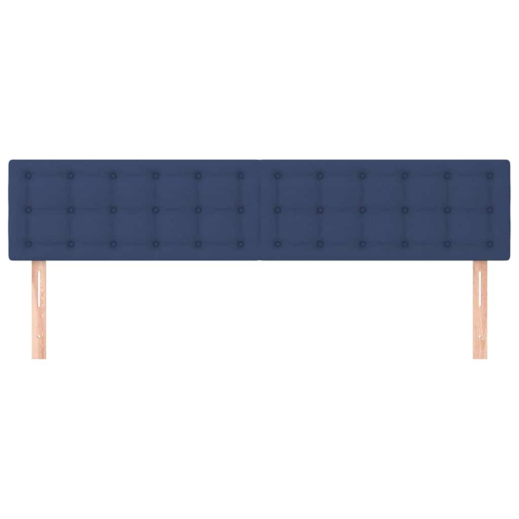 Vidaxl hoofdborden 2 st 100x5x78 88 cm stof blauw