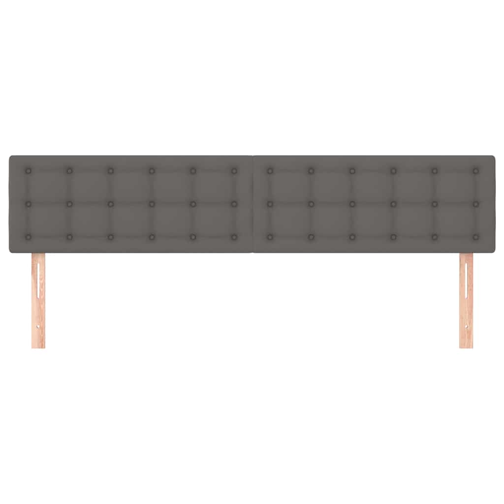 Vidaxl hoofdborden 2 st 100x5x78 88 cm kunstleer grijs