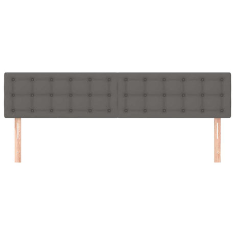 Vidaxl hoofdborden 2 st 100x5x78 88 cm kunstleer grijs