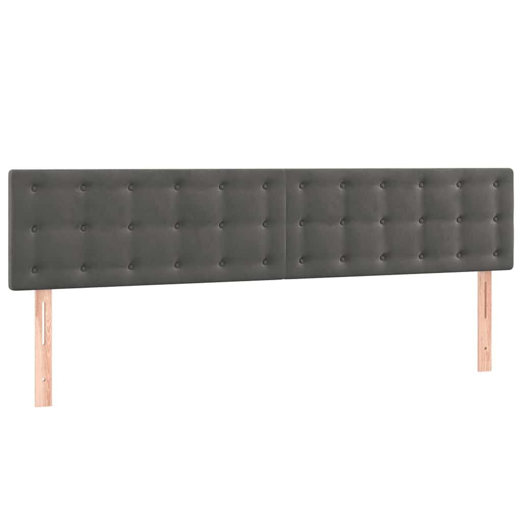 Vidaxl hoofdborden 2 st 100x5x78 88 cm fluweel donkergrijs