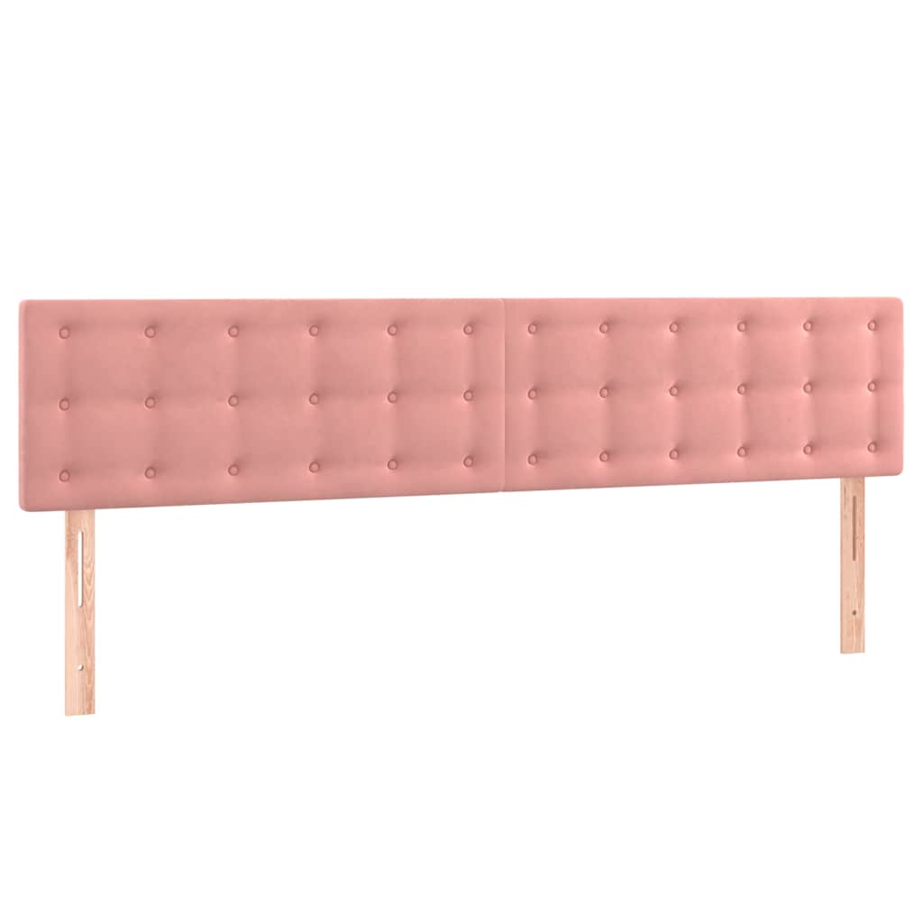 Vidaxl hoofdborden 2 st 100x5x78 88 cm fluweel roze