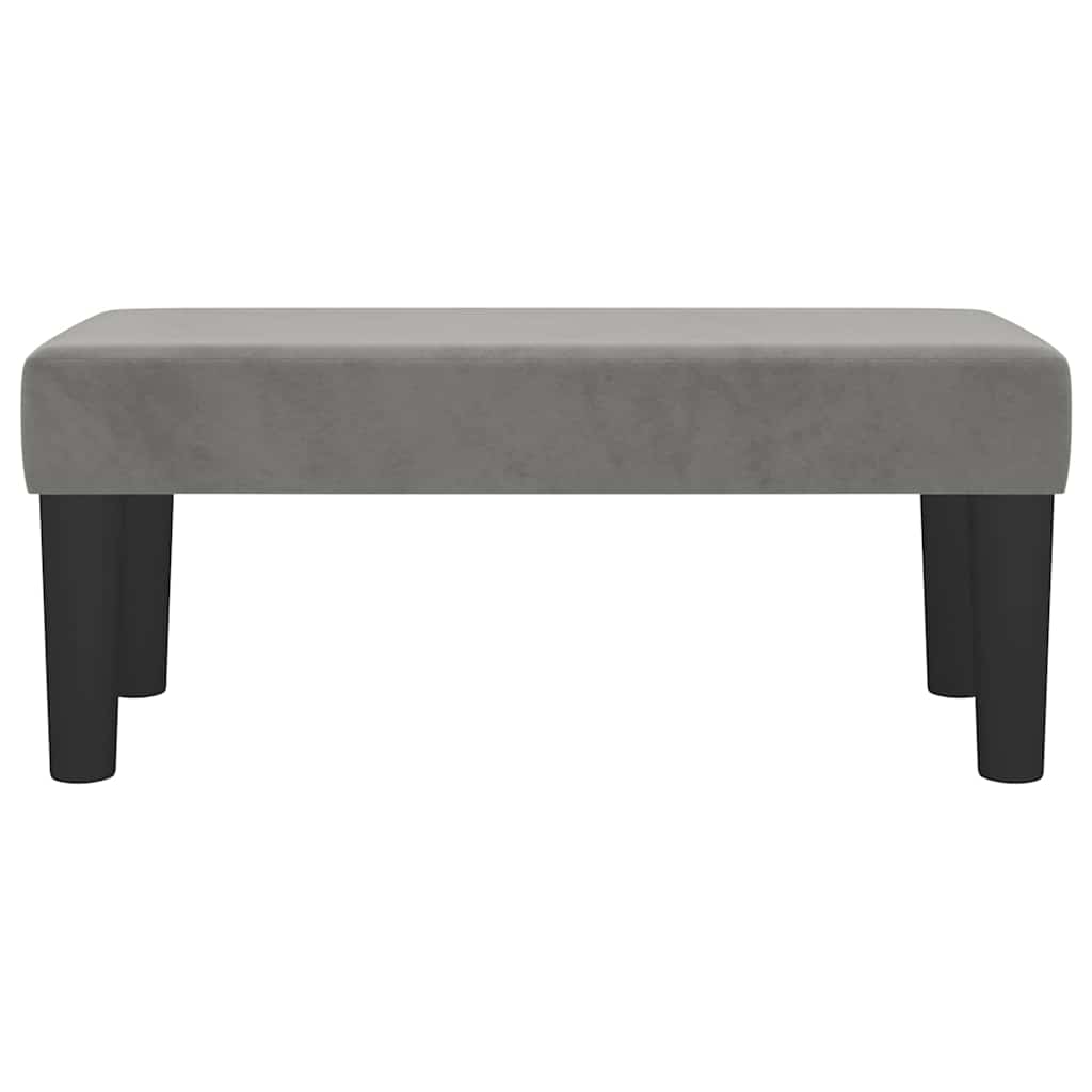 Vidaxl bankje 70x30x30 cm fluweel lichtgrijs