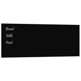 VIDAXL -Magnetplatte für die Wand 80 x 30 cm gehärtetes Glas schwarz