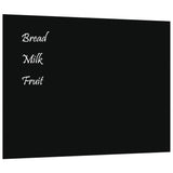 Vidaxl Magnetic Board Wall -montato in vetro indurito 80x60 cm nero