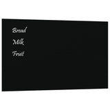 Vidaxl Magnetic Board Wall -montato in vetro temperato da 100x60 cm nero