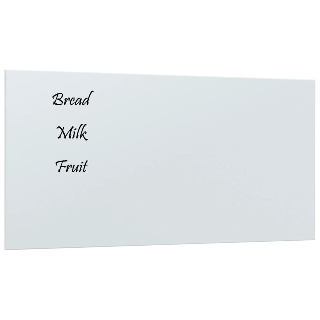 Tablero magnético Vidaxl para la pared 80x40 cm de vidrio endurecido blanco