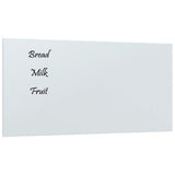 VidaXL Magneetbord voor aan de wand 80x40 cm gehard glas wit