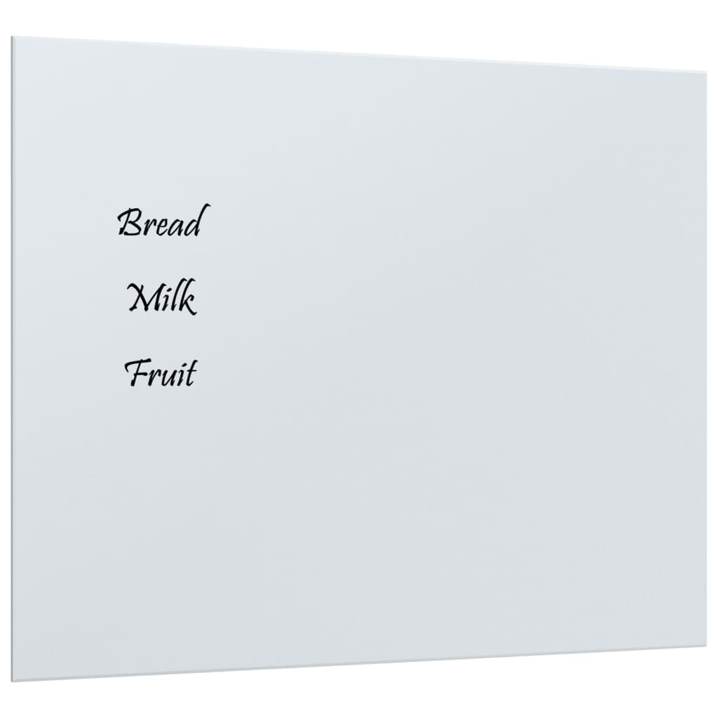 VIDAXL -Magnetplatte für die Wand 50 x 40 cm gehärtetes Glasweiß