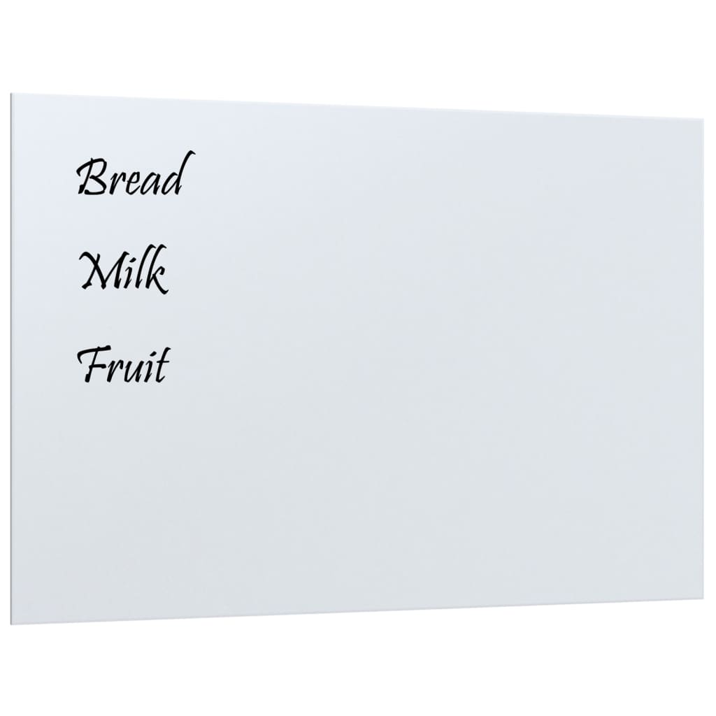 VIDAXL MAGNETISCHE BRAUBE WALL -MUNKTIONED 60 x 40 cm Härtetes Glas weiß