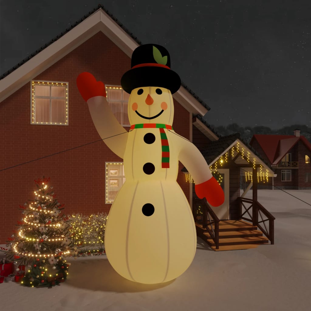 Vidaxl Snowman gonflable avec des LED 620 cm