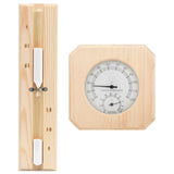 Vidaxl Saunaset 2-In1 Hygrothermograil y Hourglass Solid Pine