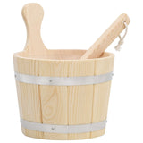 Vidaxl saunaset bucket and spoon solid pine