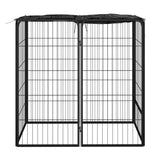 Vidaxl Dog Kennel 6 paneli 50 x 100 cm stalowa czarna