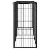 Vidaxl -Hundezwinger 6 Paneele 50 x 100 cm Pulver -Stahlschwarz