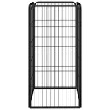 Vidaxl hondenkennel 4 panelen 50 x 100 cm gepoedercoat staal zwart