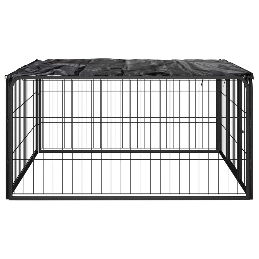 Vidaxl Dog Kennel 4 panele 100x50 cm stalowa czarna