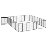 Vidaxl Dog Kennel 38 Panels 50x100 cm pulverlakkert stål svart