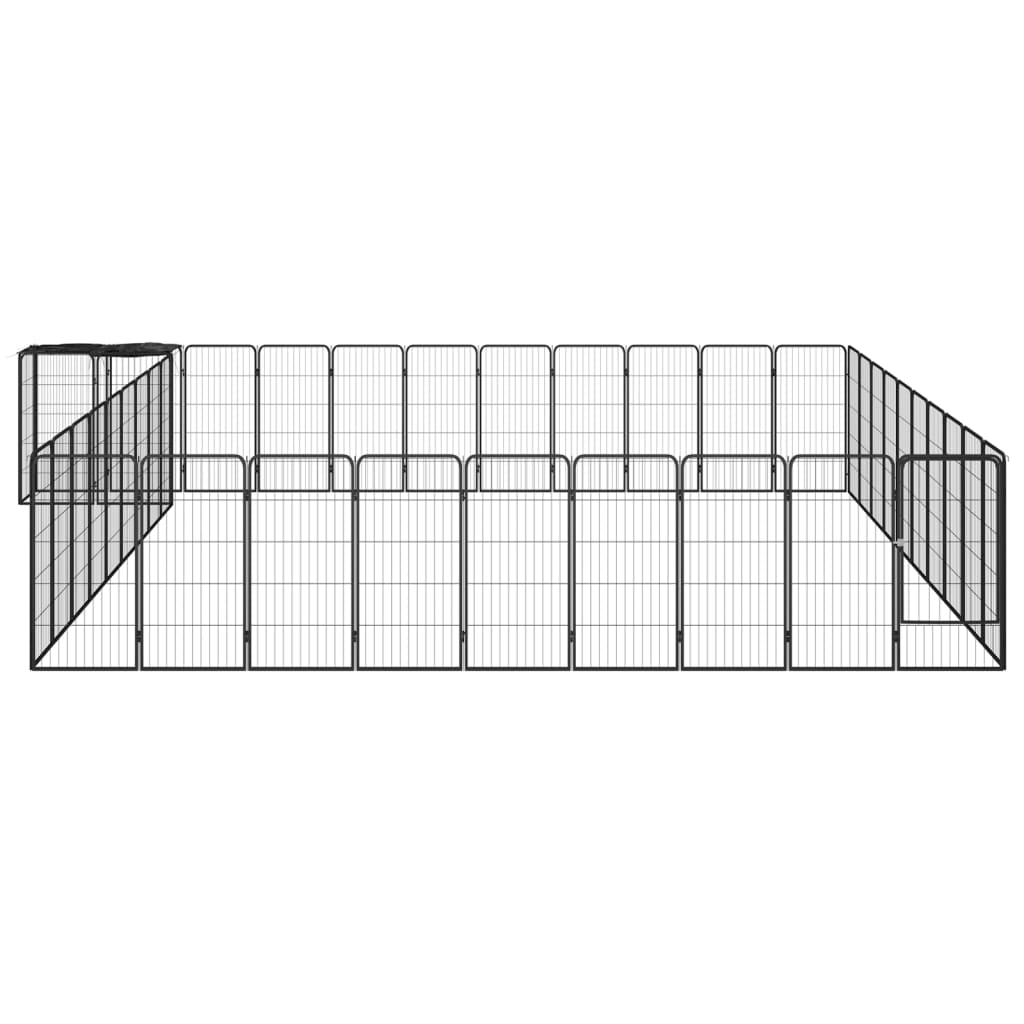 Vidaxl Dog Kennel 42 Panele 50x100 cm stalowa czarna