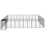 Vidaxl Dog Kennel 42 Panele 50x100 cm stalowa czarna