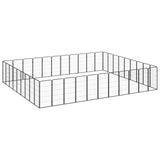 Vidaxl Dog Kennel 40 paneli 50 x 100 cm stalowa czarna