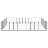 Vidaxl Dog Kennel 40 paneli 50 x 100 cm stalowa czarna