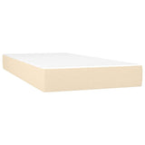 Vidaxl pocketveringmatras medium 80x200x20 cm stof crèmekleurig