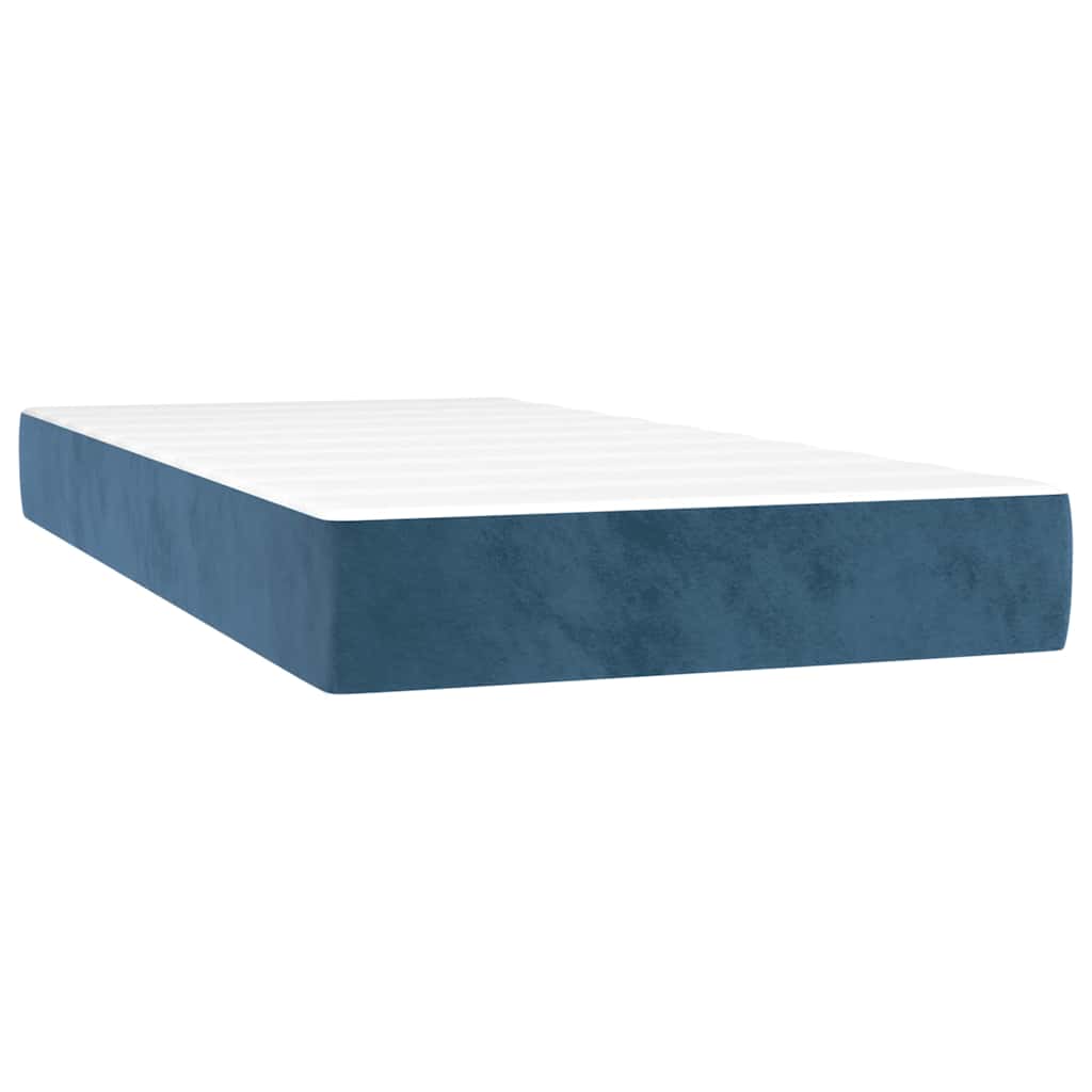 Vidaxl pocketveringmatras medium 80x200x20 cm fluweel donkerblauw