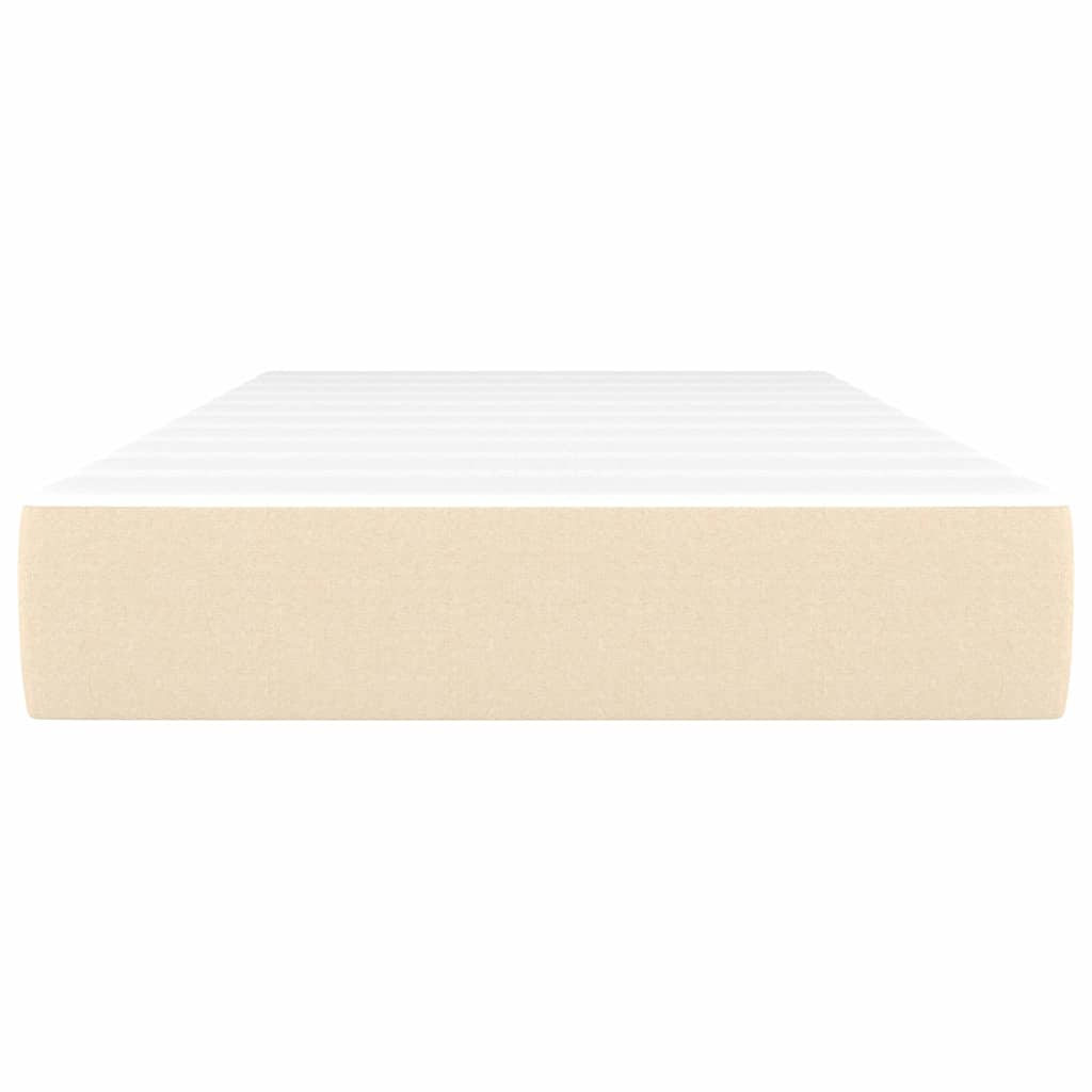 Vidaxl pocketveringmatras medium 90x190x20 cm stof crèmekleurig