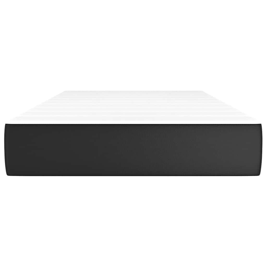 Vidaxl pocketveringmatras medium 90x190x20 cm kunstleer zwart