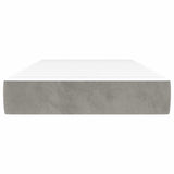 Vidaxl pocketveringmatras medium 90x190x20 cm fluweel lichtgrijs