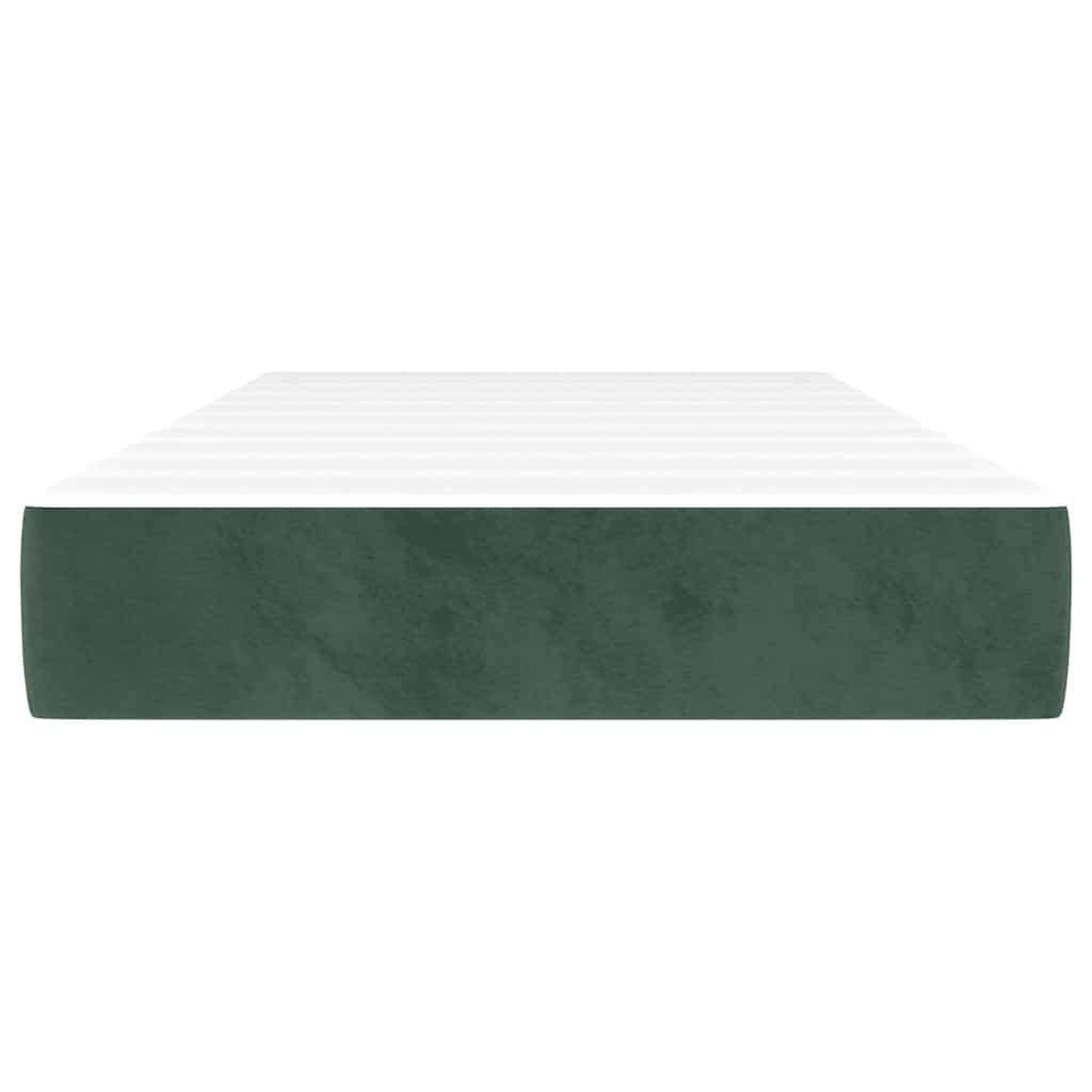 Vidaxl pocketveringmatras medium 90x190x20 cm fluweel donkergroen