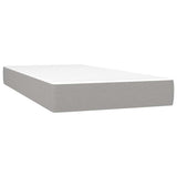 Vidaxl pocketveringmatras medium 100x200x20 cm stof lichtgrijs