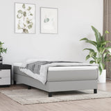 Vidaxl pocketveringmatras medium 100x200x20 cm stof lichtgrijs