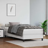 Vidaxl pocketveringmatras medium 100x200x20 cm kunstleer wit