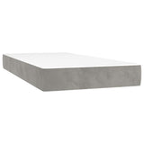 Vidaxl pocketveringmatras medium 100x200x20 cm fluweel lichtgrijs