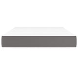 Vidaxl pocketveringmatras medium 120x200x20 cm kunstleer grijs
