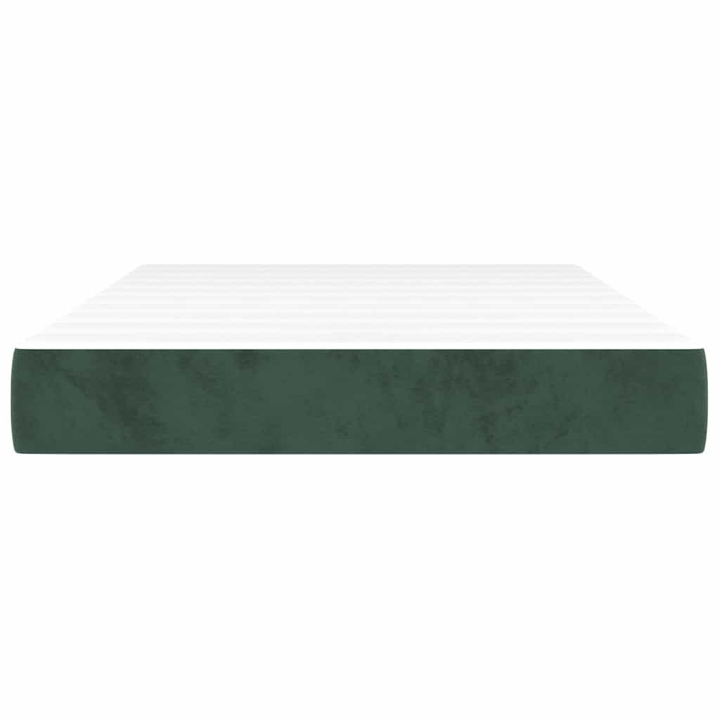 Vidaxl pocketveringmatras medium 120x200x20 cm fluweel donkergroen