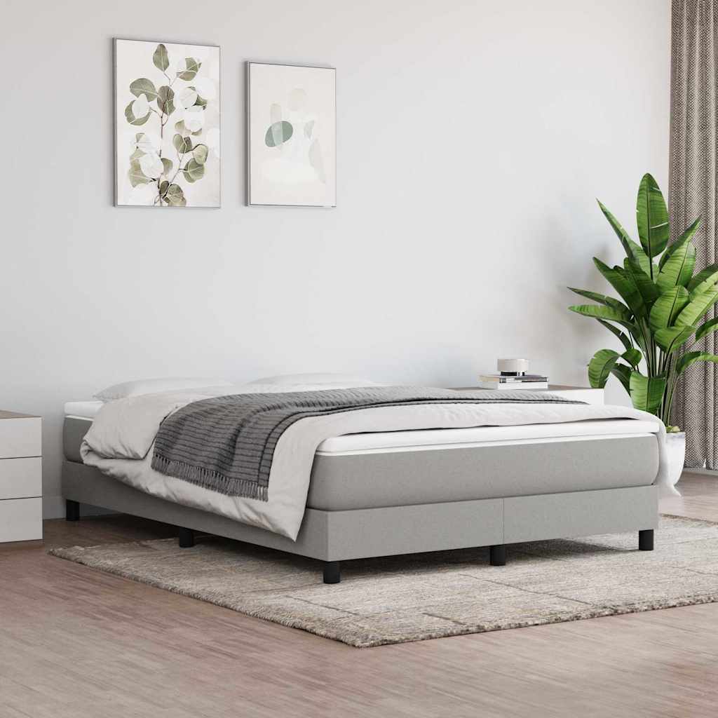 Vidaxl pocketveringmatras medium 140x190x20 cm stof lichtgrijs
