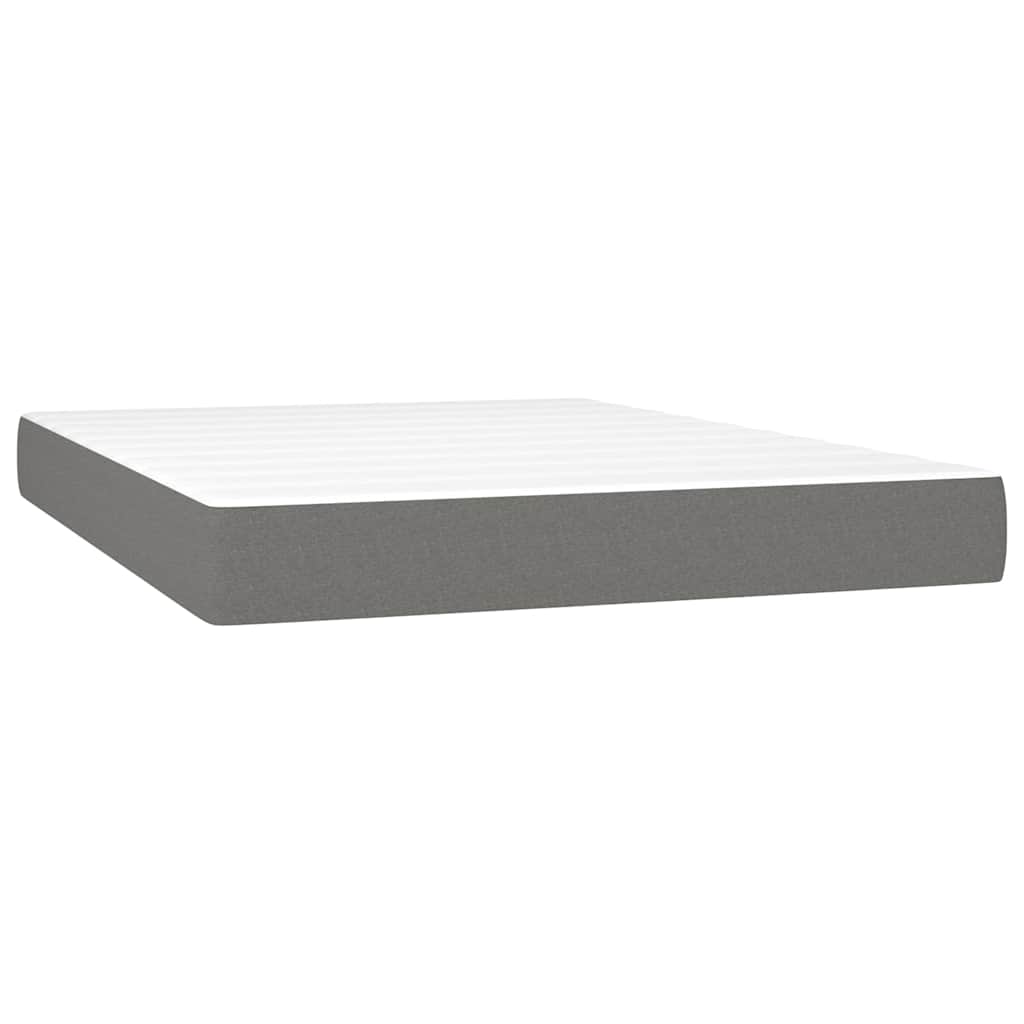Vidaxl pocketveringmatras medium 140x190x20 cm stof donkergrijs