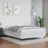 Vidaxl pocketveringmatras medium 140x190x20 cm kunstleer wit