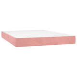 Vidaxl pocketveringmatras medium 140x190x20 cm fluweel roze