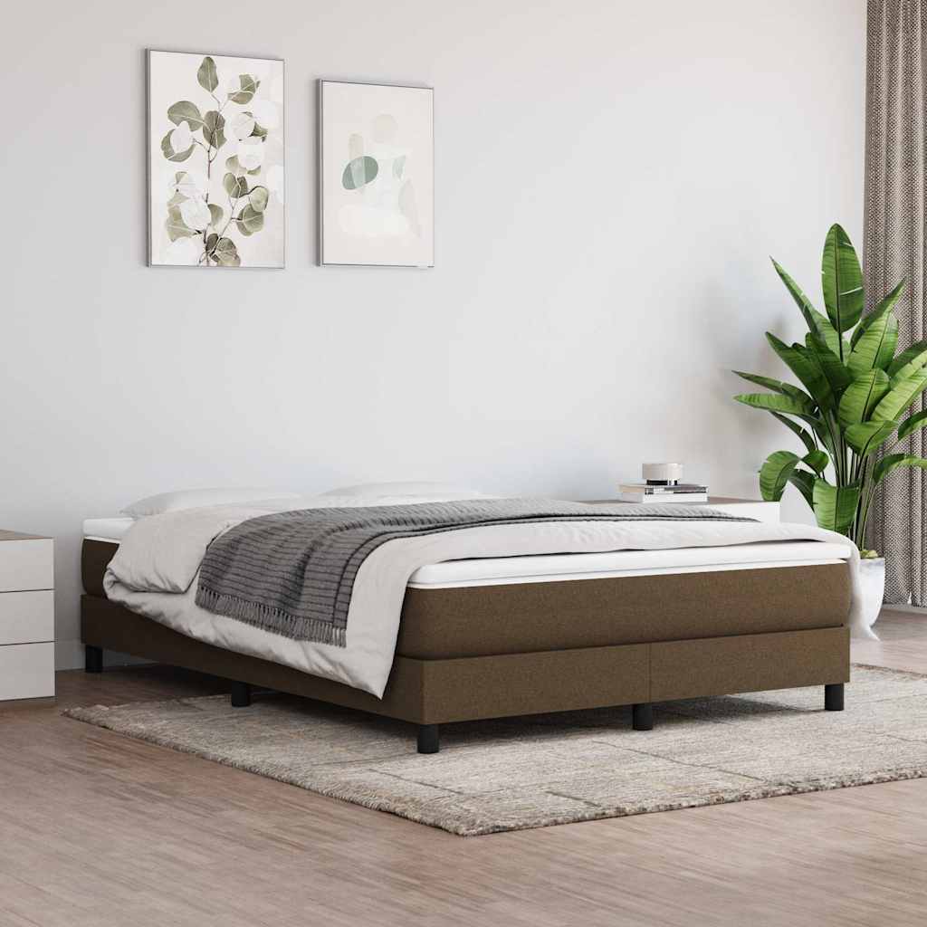 Vidaxl pocketveringmatras medium 140x200x20 cm stof donkerbruin