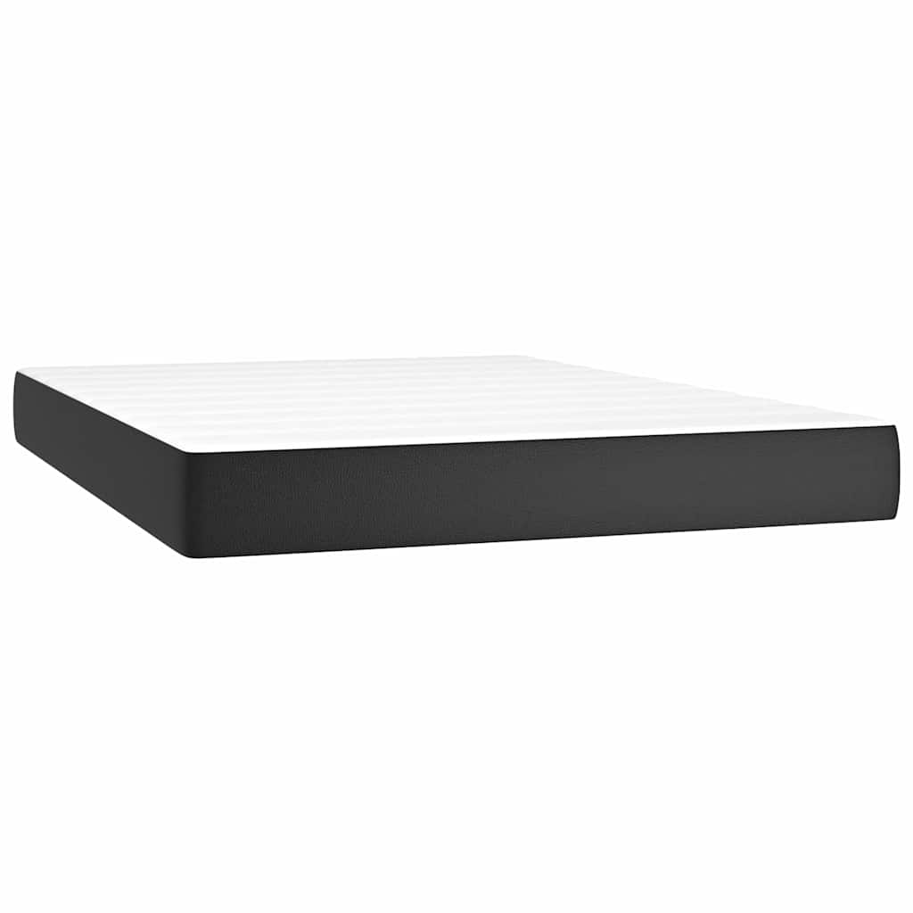 Vidaxl pocketveringmatras medium 140x200x20 cm kunstleer zwart
