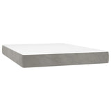 Vidaxl pocketveringmatras medium 140x200x20 cm fluweel lichtgrijs