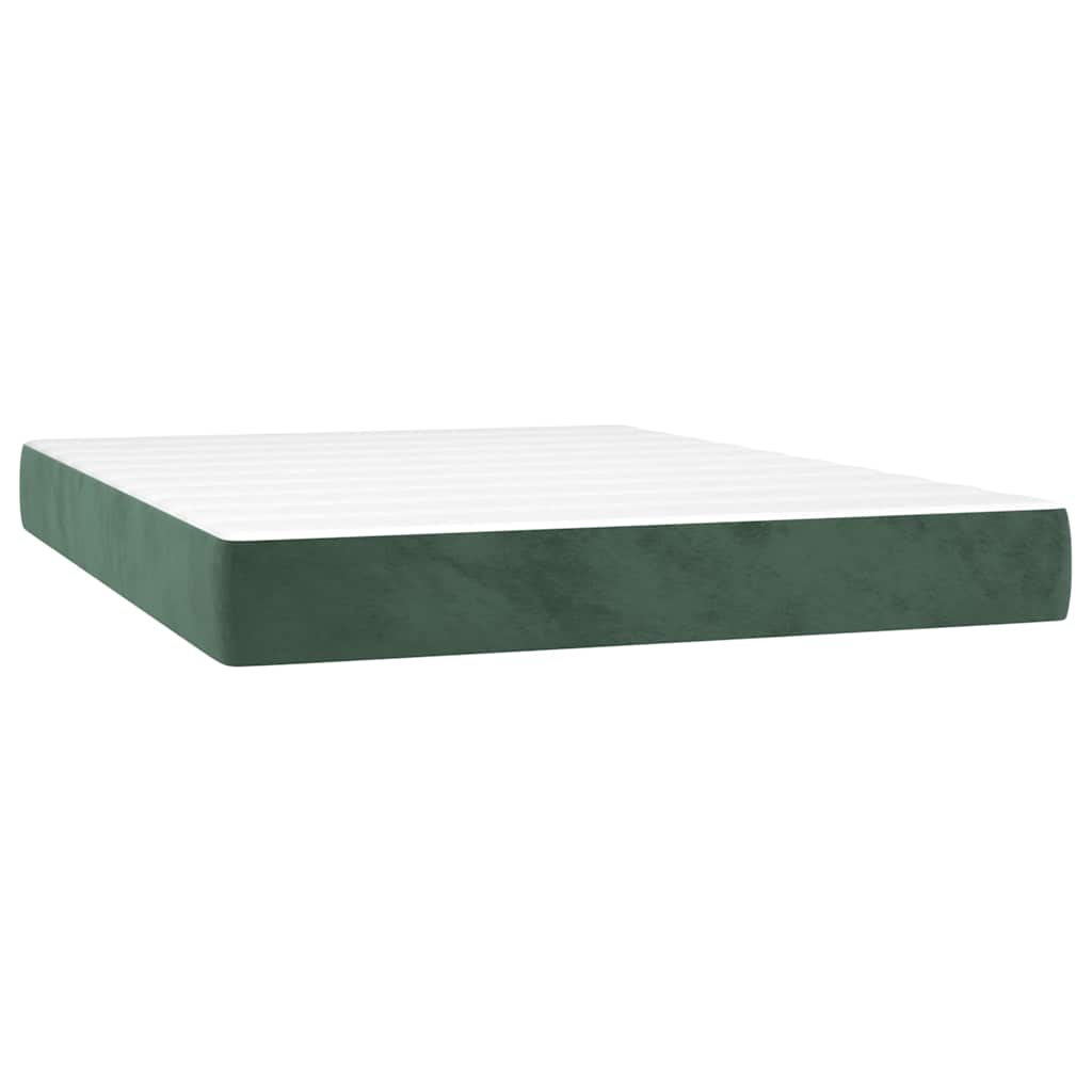 Vidaxl pocketveringmatras medium 140x200x20 cm fluweel donkergroen
