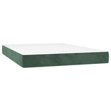 Vidaxl pocketveringmatras medium 140x200x20 cm fluweel donkergroen