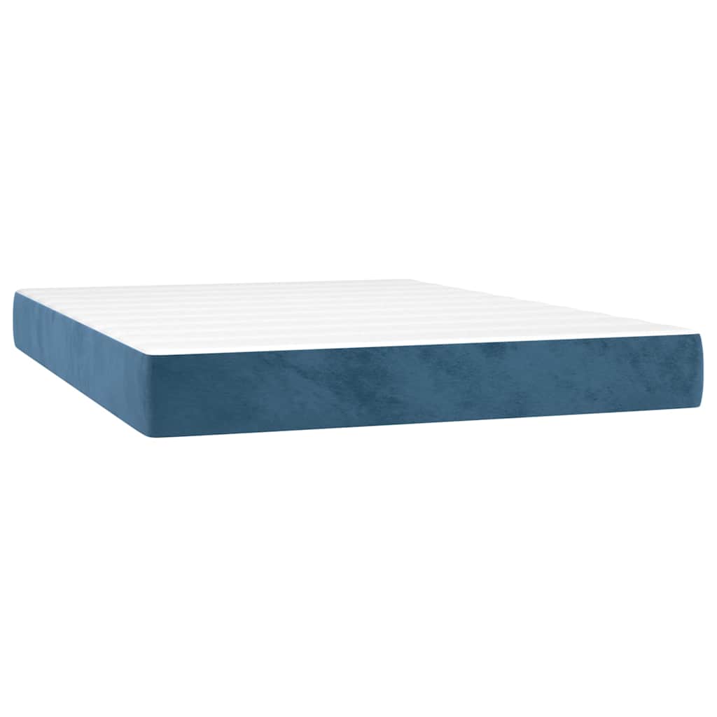 Vidaxl pocketveringmatras medium 140x200x20 cm fluweel donkerblauw