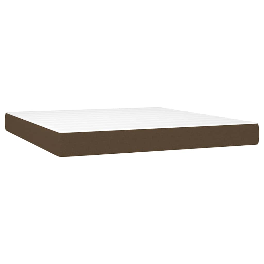 Vidaxl pocketveringmatras medium 160x200x20 cm stof donkerbruin