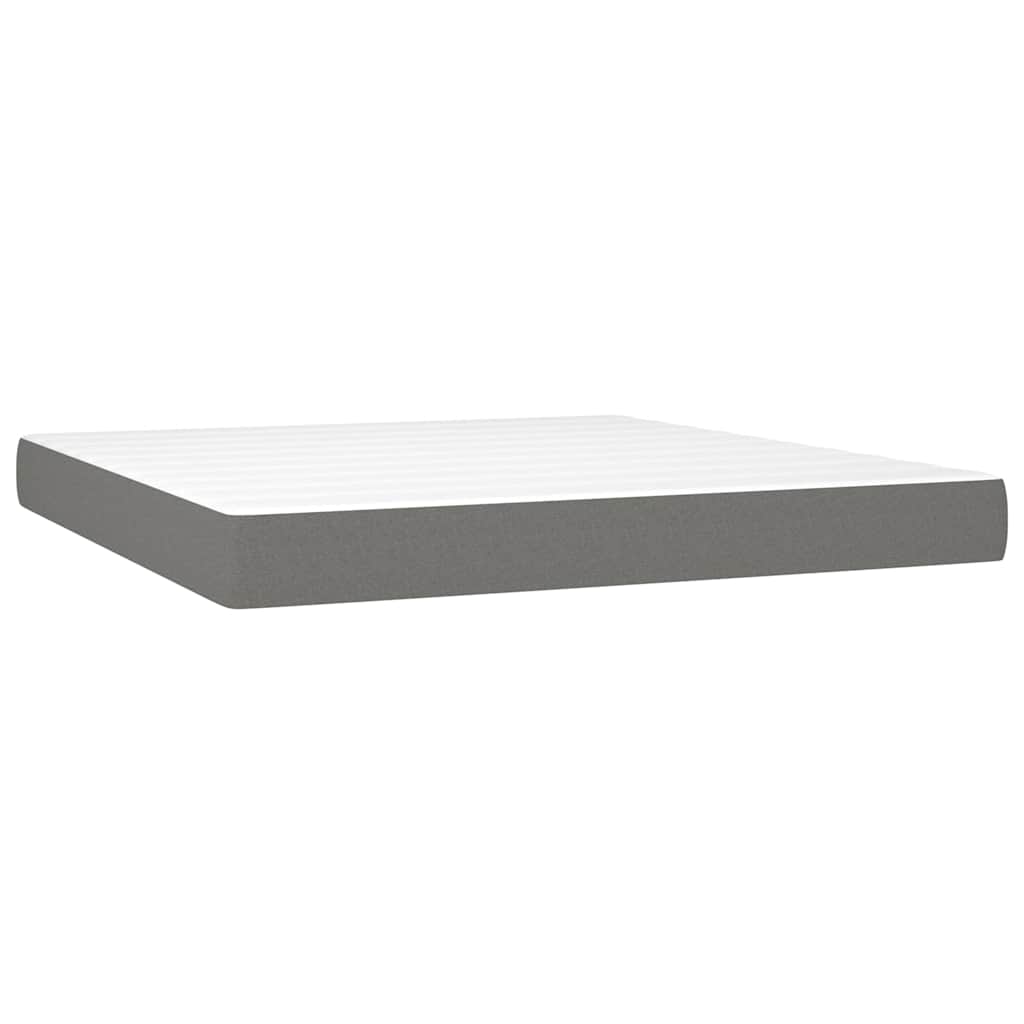 Vidaxl pocketveringmatras medium 180x200x20 cm stof donkergrijs