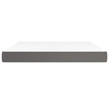 Vidaxl pocketveringmatras medium 180x200x20 cm kunstleer grijs